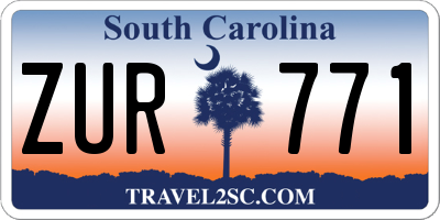 SC license plate ZUR771