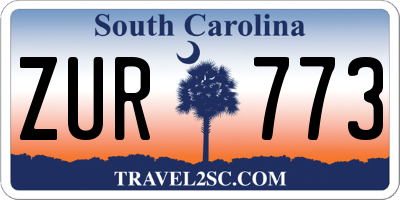 SC license plate ZUR773