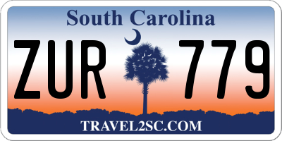 SC license plate ZUR779