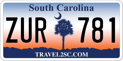 SC license plate ZUR781
