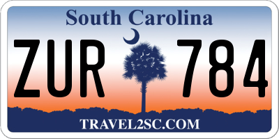 SC license plate ZUR784
