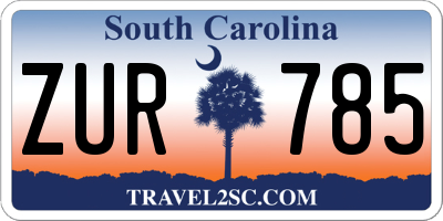 SC license plate ZUR785