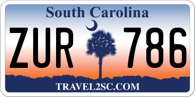 SC license plate ZUR786