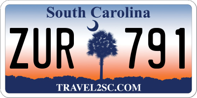 SC license plate ZUR791