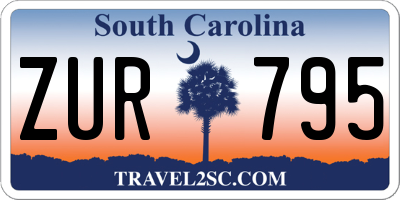 SC license plate ZUR795