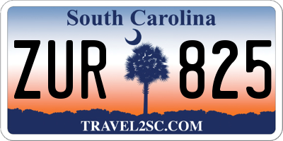 SC license plate ZUR825