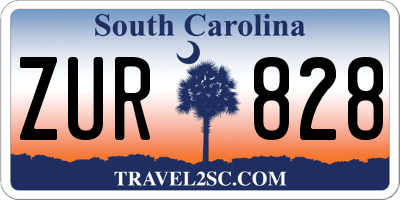 SC license plate ZUR828