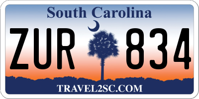 SC license plate ZUR834