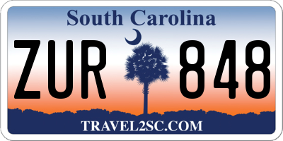 SC license plate ZUR848