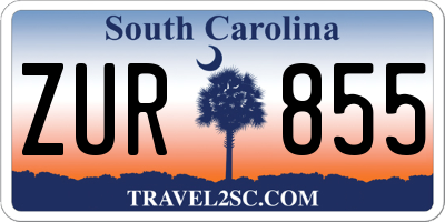 SC license plate ZUR855