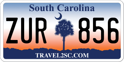SC license plate ZUR856
