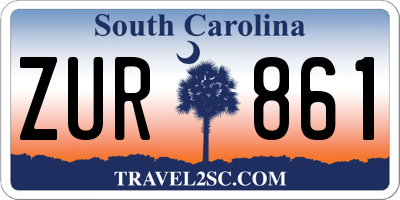 SC license plate ZUR861