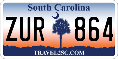 SC license plate ZUR864