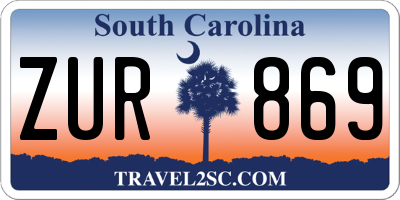 SC license plate ZUR869