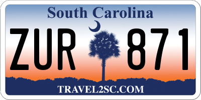 SC license plate ZUR871