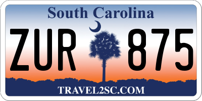 SC license plate ZUR875