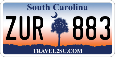 SC license plate ZUR883