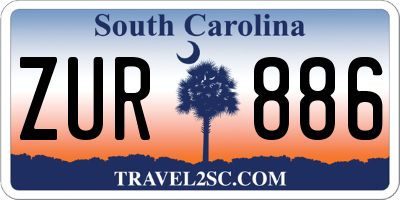 SC license plate ZUR886