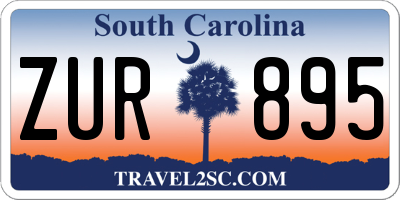 SC license plate ZUR895