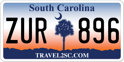 SC license plate ZUR896