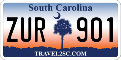 SC license plate ZUR901