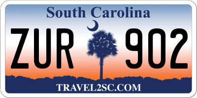SC license plate ZUR902