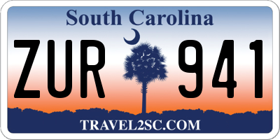SC license plate ZUR941