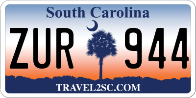 SC license plate ZUR944
