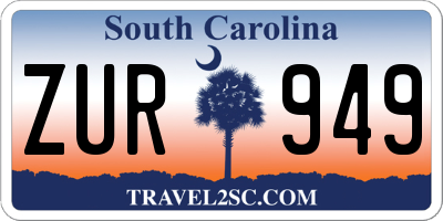 SC license plate ZUR949