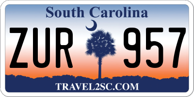SC license plate ZUR957