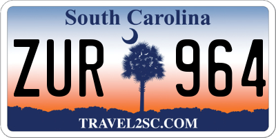 SC license plate ZUR964