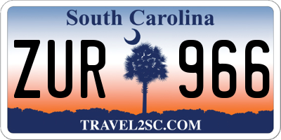 SC license plate ZUR966