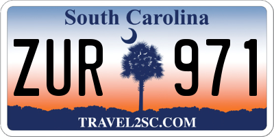 SC license plate ZUR971