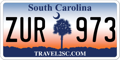 SC license plate ZUR973