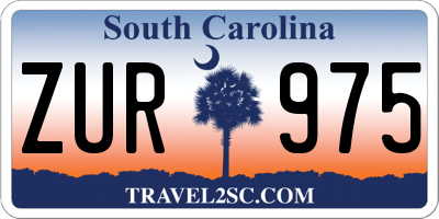 SC license plate ZUR975