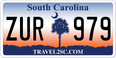 SC license plate ZUR979