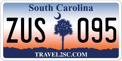 SC license plate ZUS095