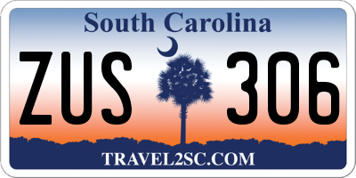 SC license plate ZUS306