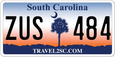 SC license plate ZUS484
