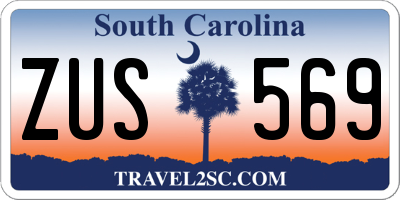 SC license plate ZUS569