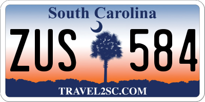 SC license plate ZUS584