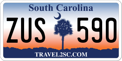 SC license plate ZUS590