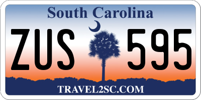 SC license plate ZUS595