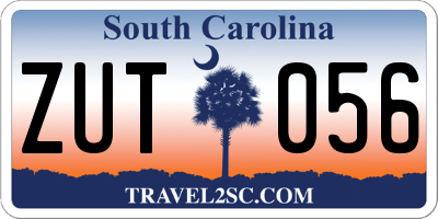 SC license plate ZUT056
