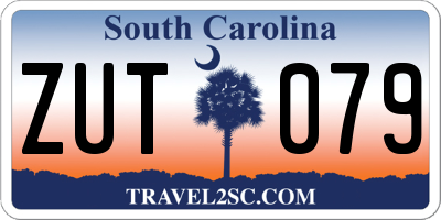 SC license plate ZUT079