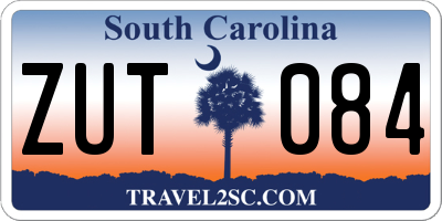 SC license plate ZUT084