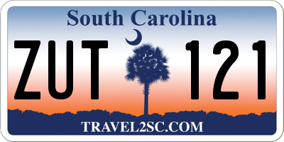 SC license plate ZUT121