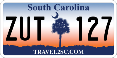 SC license plate ZUT127