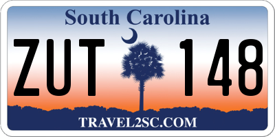 SC license plate ZUT148