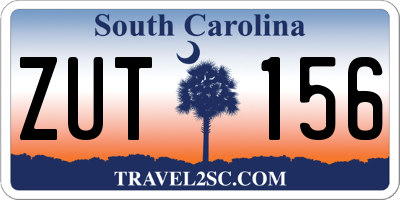 SC license plate ZUT156